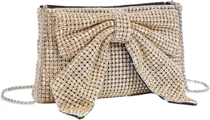 Sparkly Women Rhinestone Clutch Purse Stylish Diamonds Handbag Commuting Shoulder Purse for Casual Formal