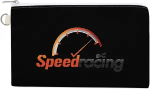 Speed-Racing Canvas Coin Purse Portable Travel Wallets Cute Small Pouch with Keychain for Men Women