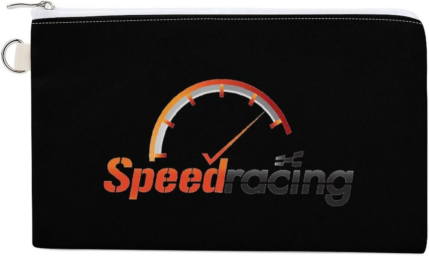 Speed-Racing Canvas Coin Purse Portable Travel Wallets Cute Small Pouch with Keychain for Men Women