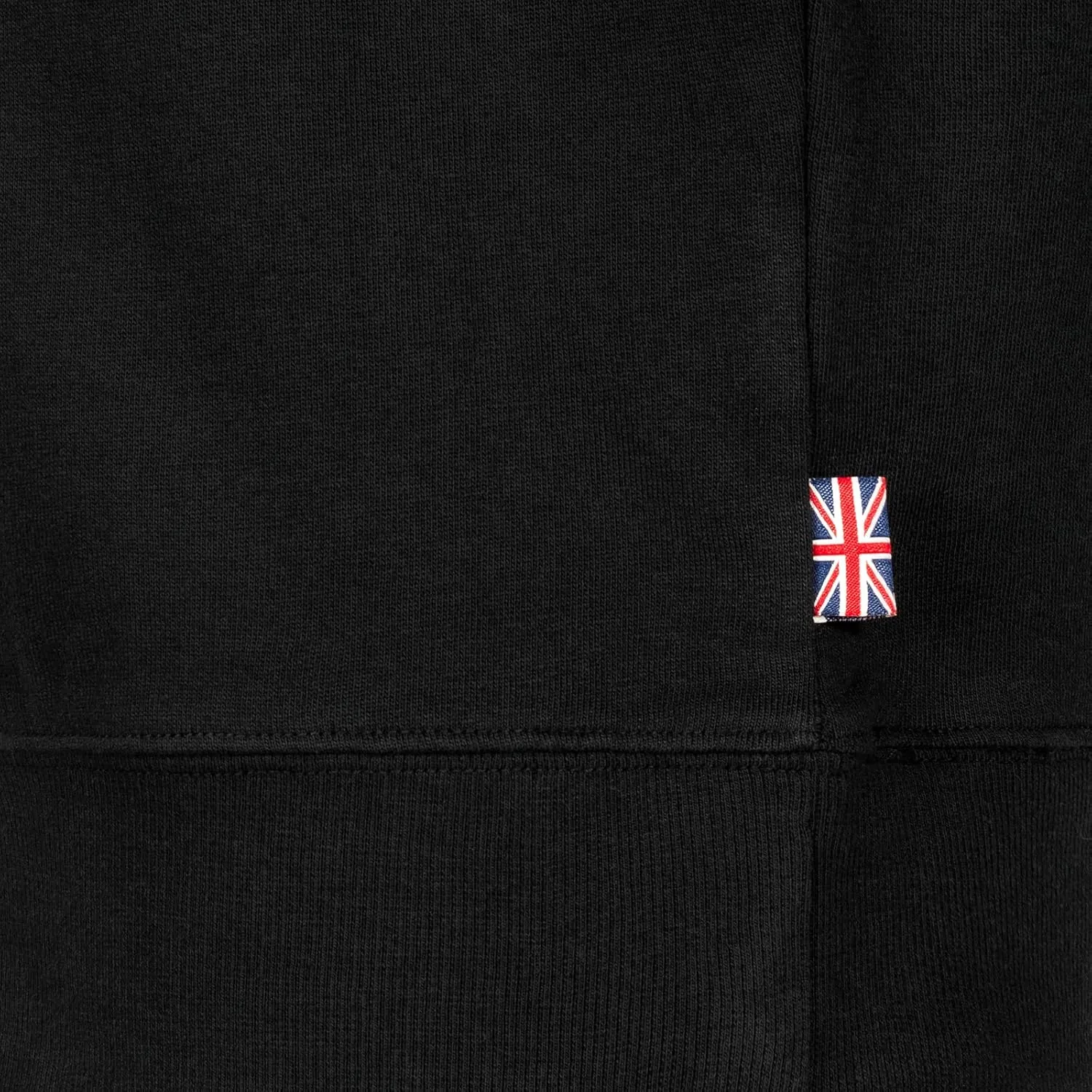 Spirit of England Lonsdale Mens Logo Classic Crew-Neck Black Sweatshirt Slim-Fit