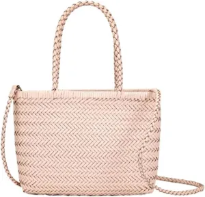 Spring Braid Bag French Basket Bag Vintage Boho Gypsy Aztec Ibiza Leather Messenger Bag Female Ins(3,Shoulder Strap)