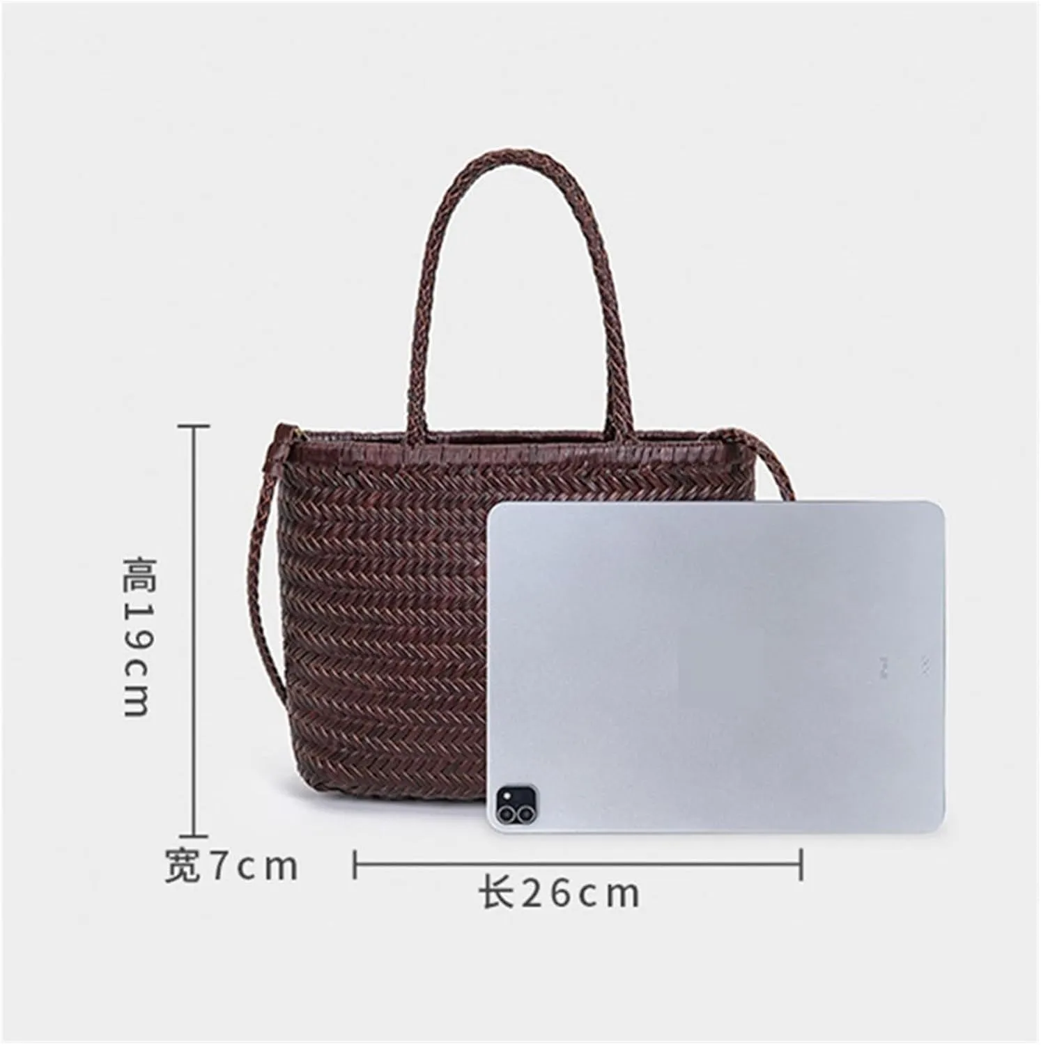 Spring Braid Bag French Basket Bag Vintage Boho Gypsy Aztec Ibiza Leather Messenger Bag Female Ins(3,Shoulder Strap)