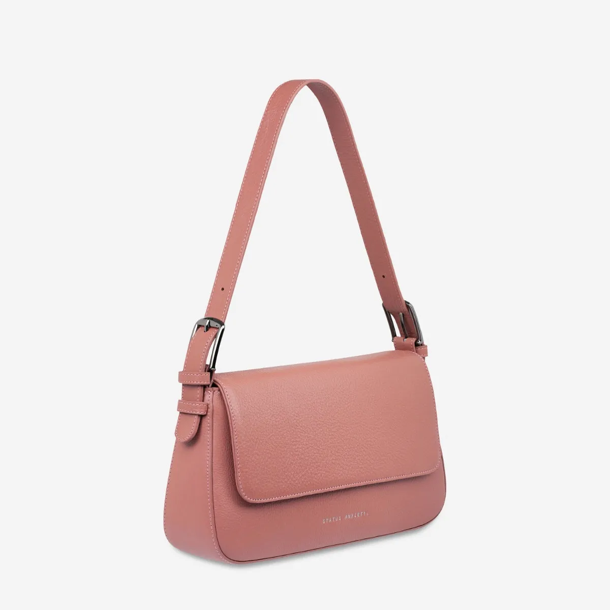 Status Anxiety Figure You Out Leather Bag (Dusty Rose)