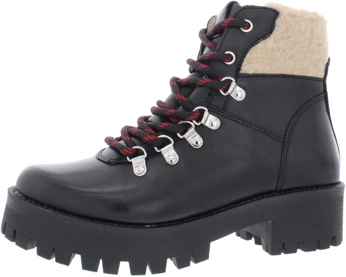 Steve Madden Women's Broadway Fashion Boot, black leather, 7.5 M US