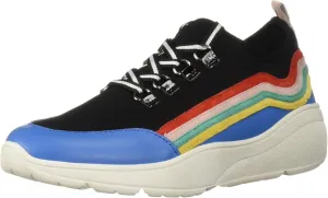 Steve Madden Women's CAVO Sneaker, Black/Multi, 7 M US