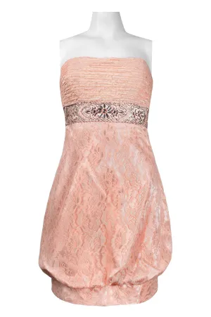 Sue Wong Strapless Beaded Empire Balloon Dress
