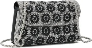 SUKUTU Women Glitter Rhinestone Evening Bag Sparkly Bridal Wedding Party Clutch Purse Clasp Handbag