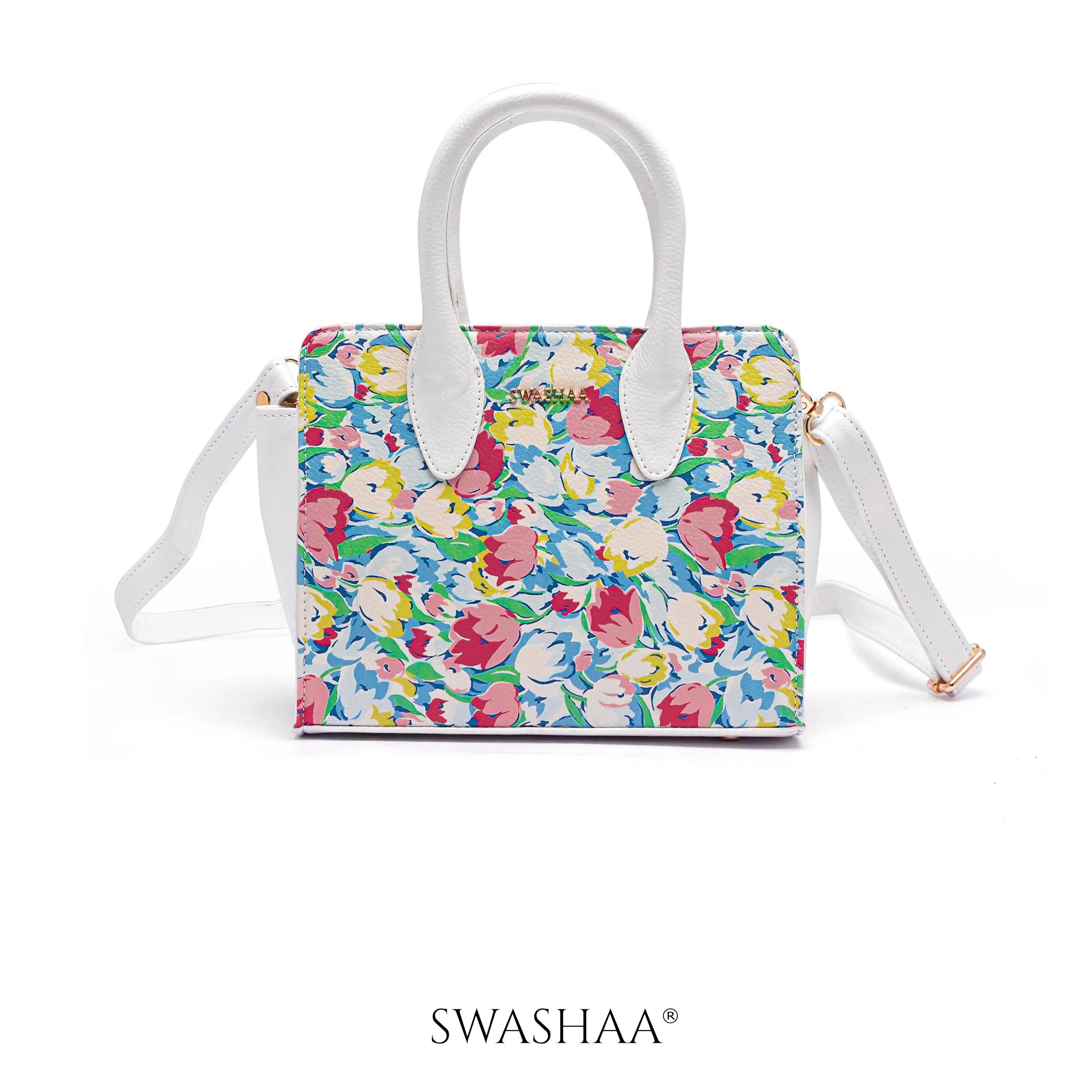 Sweet Scent Blue Leather Sling Bag
