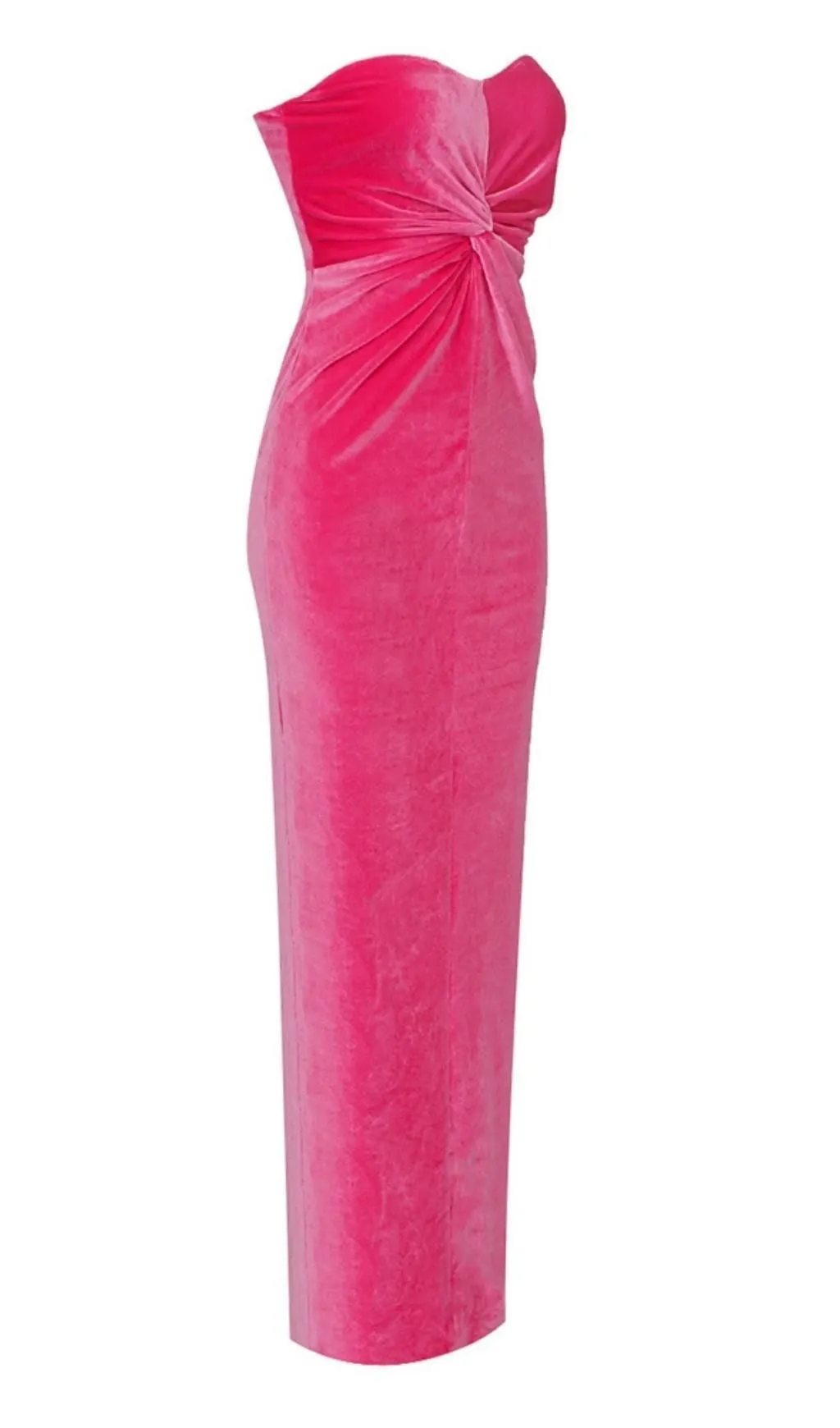 Sweetheart Knot Front Velvet Dress