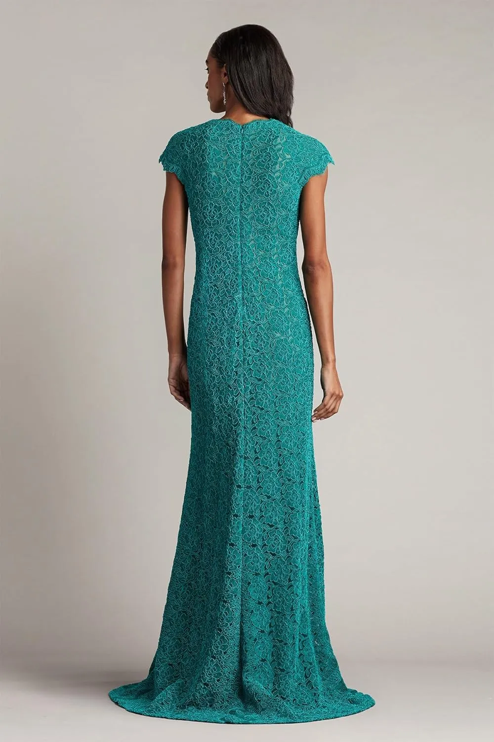 Tadashi Shoji Etters Scalloped Illusion Gown