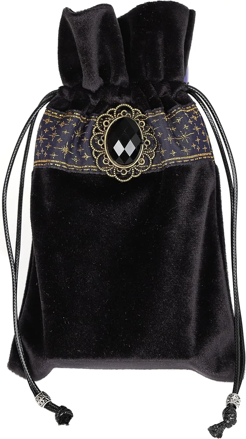 Tarot Bag Pouch Dice,Rune or Card Gift Bag,Drawstring Storage Bucket Bag 5" x 8"