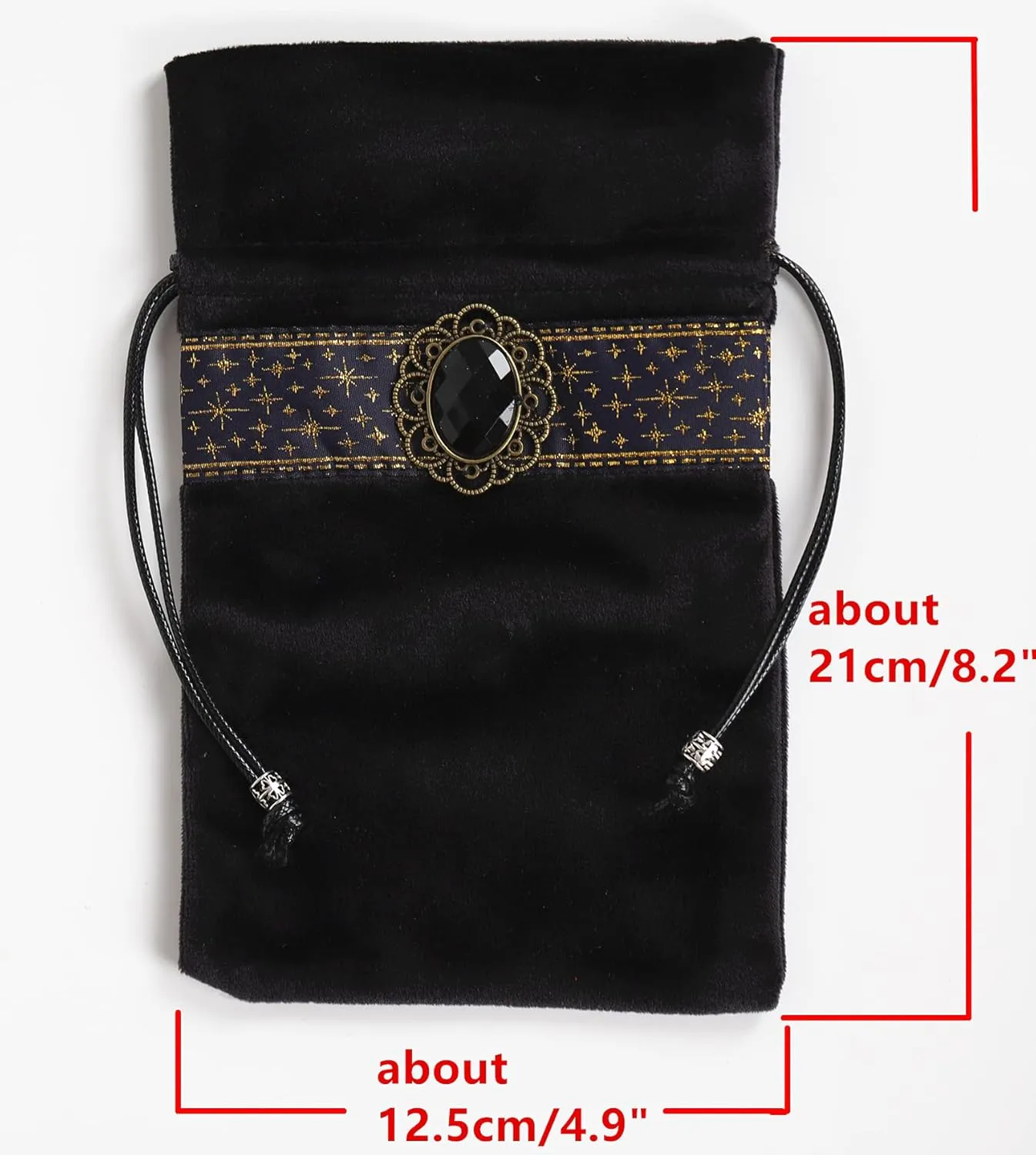 Tarot Bag Pouch Dice,Rune or Card Gift Bag,Drawstring Storage Bucket Bag 5" x 8"
