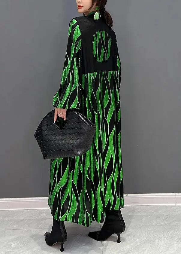 Tasseled Button Patchwork Dress Fall