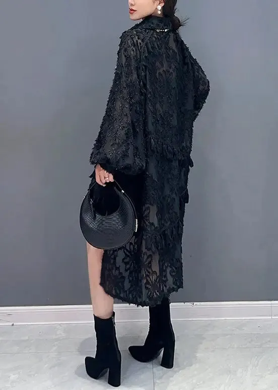 Tasseled Low High Design Tulle Dress Fall