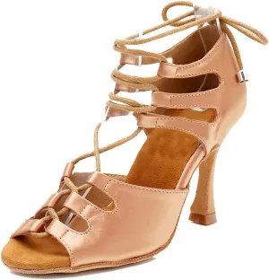 TDA Women's Sexy Lace-up Peep Toe