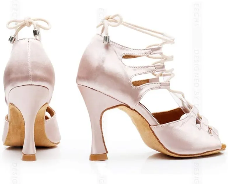 TDA Women's Sexy Lace-up Peep Toe