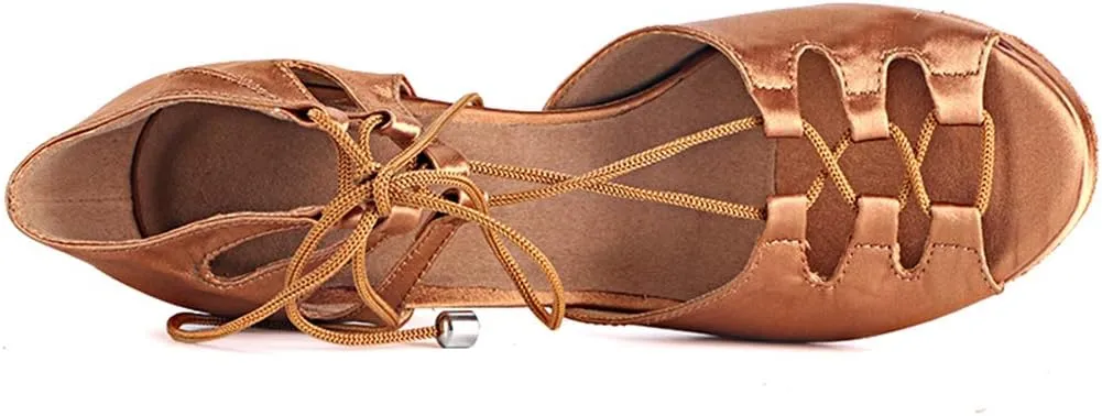 TDA Women's Sexy Lace-up Peep Toe
