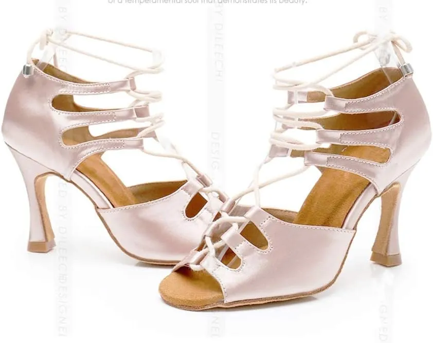 TDA Women's Sexy Lace-up Peep Toe