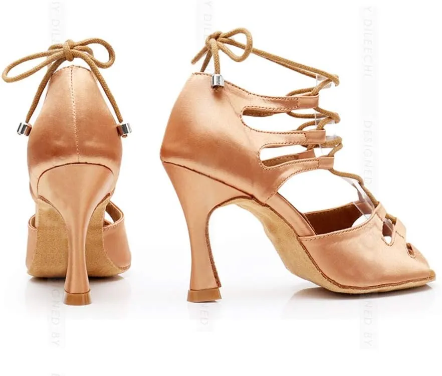 TDA Women's Sexy Lace-up Peep Toe