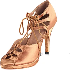 TDA Women's Sexy Lace-up Peep Toe