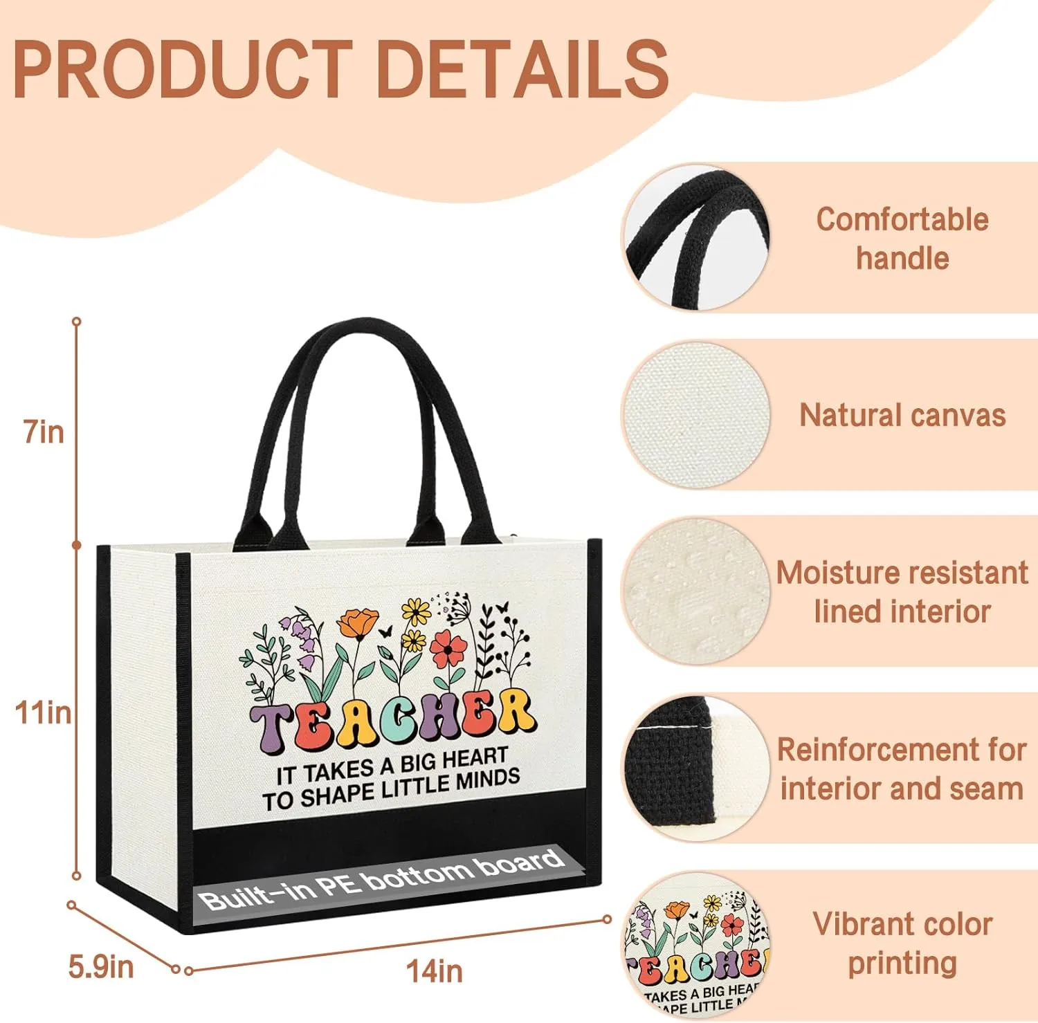 Teacher Appreciation Gifts for Women in Bulk, Birthday Gifts For End of Year Teachers, Back To School Daycare Teacher Tote Bag, Thank You Gift to Best New Teachers