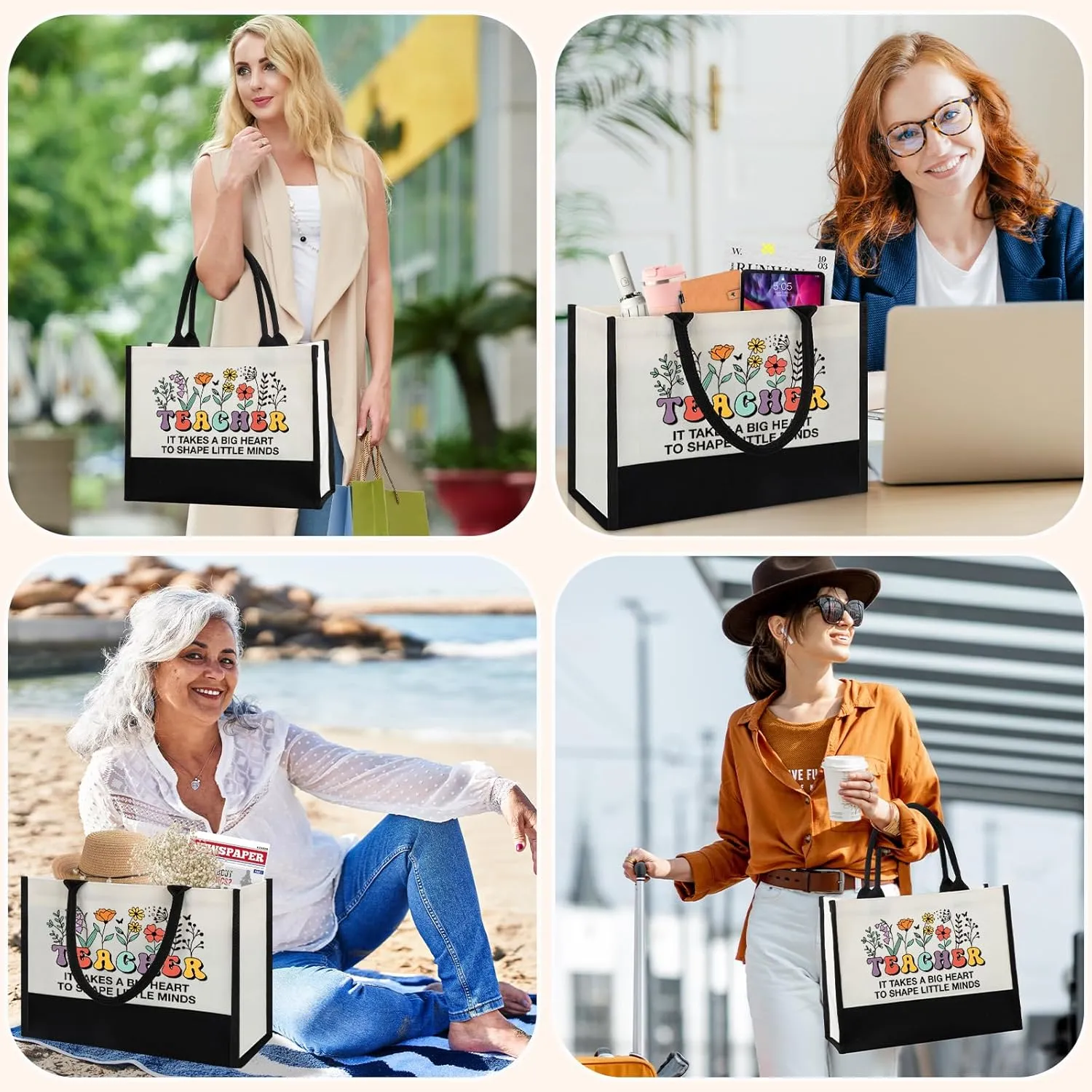 Teacher Appreciation Gifts for Women in Bulk, Birthday Gifts For End of Year Teachers, Back To School Daycare Teacher Tote Bag, Thank You Gift to Best New Teachers