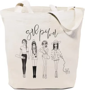 The Cotton & Canvas Co. Fashion Girl Beach, Shopping and Travel Reusable Shoulder Tote and Handbag