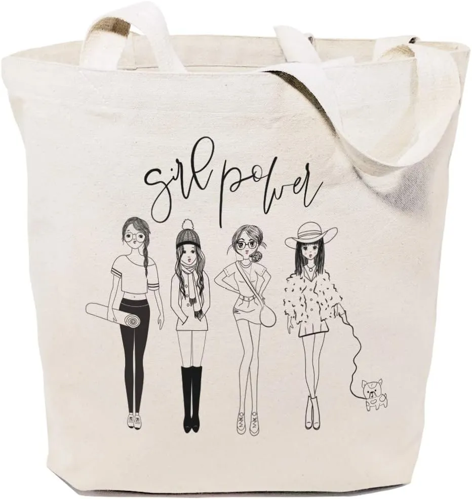 The Cotton & Canvas Co. Fashion Girl Beach, Shopping and Travel Reusable Shoulder Tote and Handbag