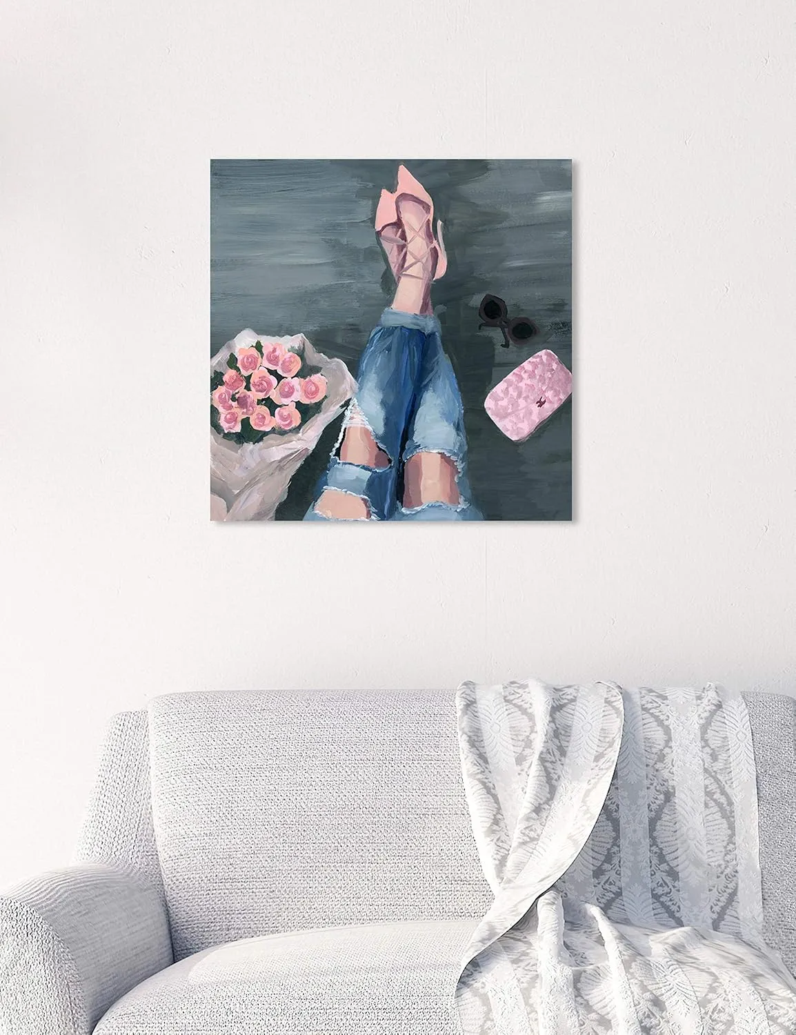 The Oliver Gal Artist Co. Fashion and Glam Wall Art Canvas Prints 'Waiting for You'