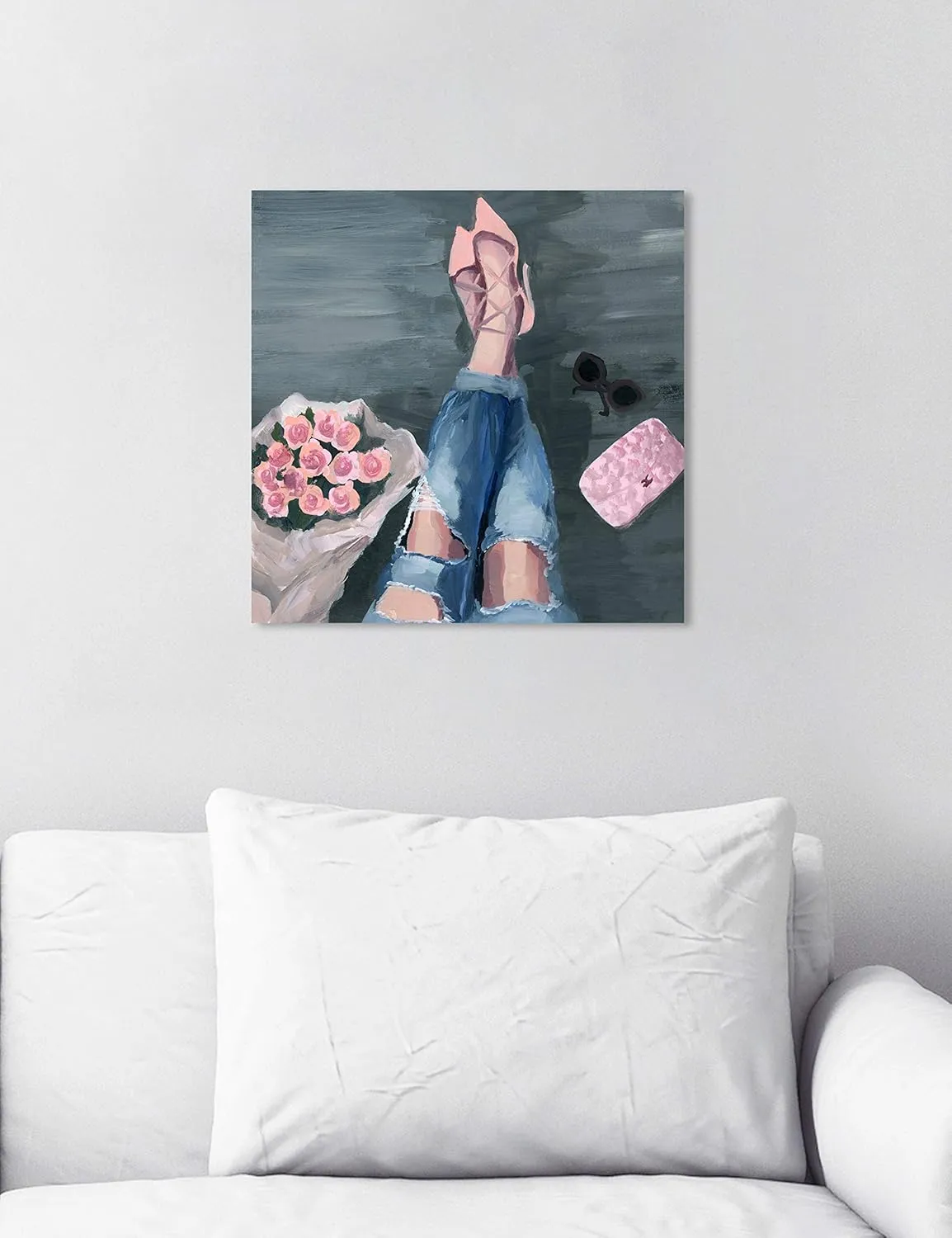 The Oliver Gal Artist Co. Fashion and Glam Wall Art Canvas Prints 'Waiting for You'