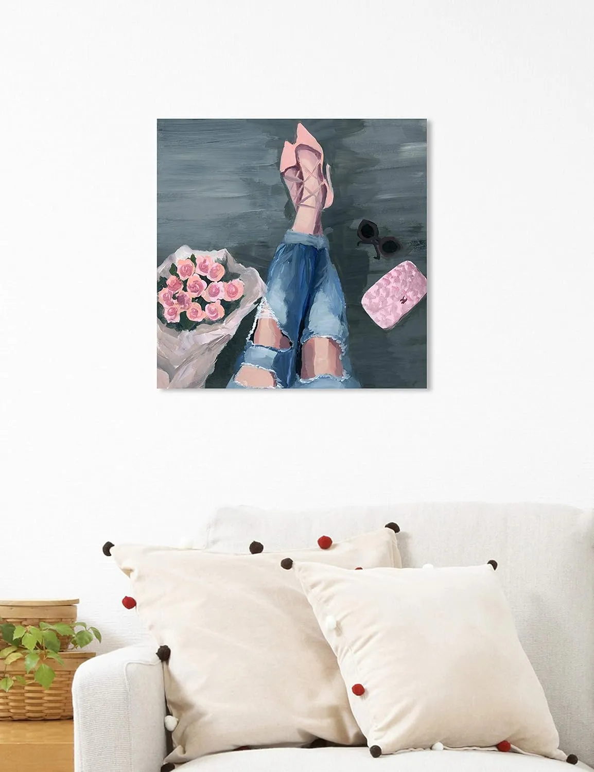 The Oliver Gal Artist Co. Fashion and Glam Wall Art Canvas Prints 'Waiting for You'