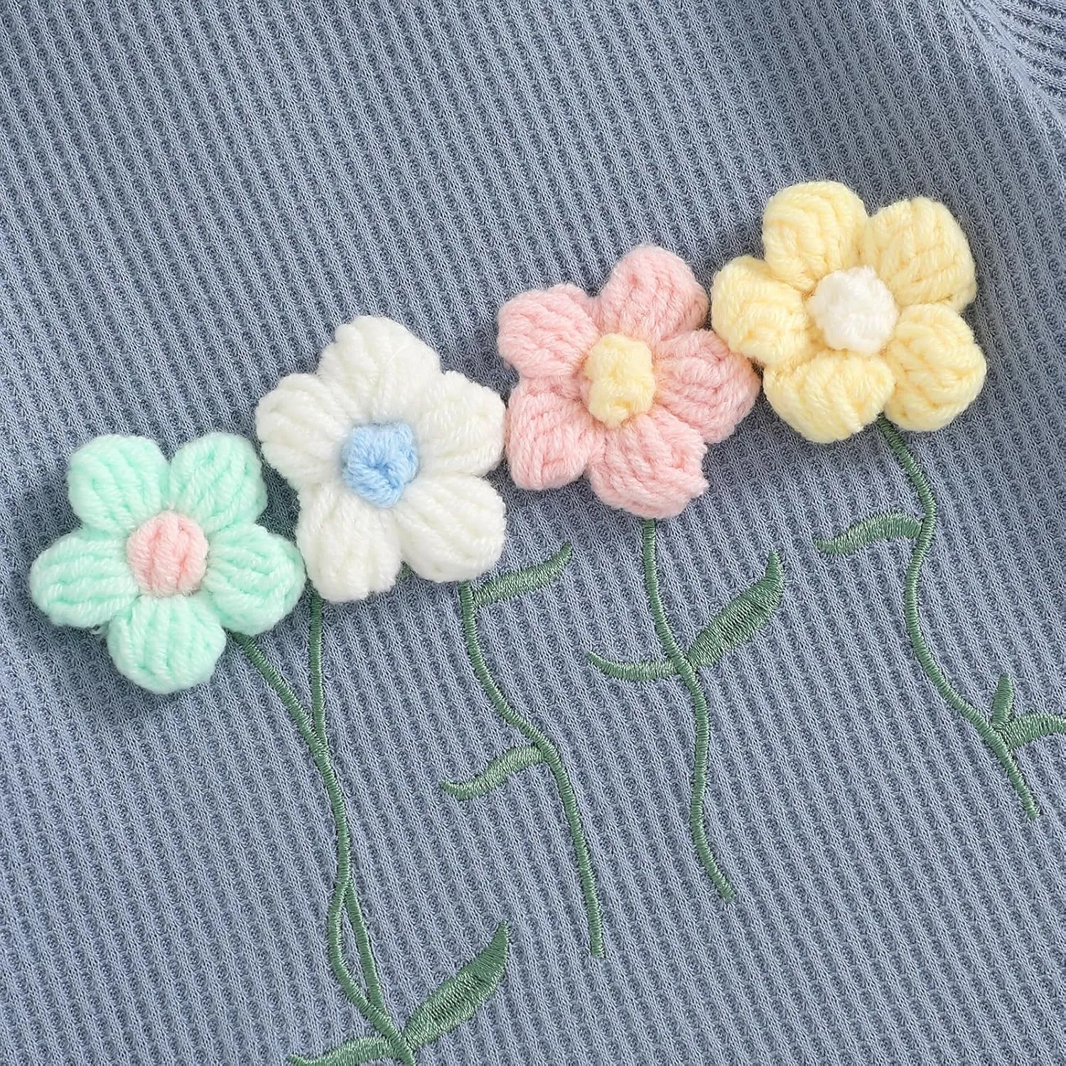 Toddler Baby Girl Summer Outfits Flower Embroidered Short Sleeve Top Shorts 2Pcs Set Infant Cute Spring Clothes