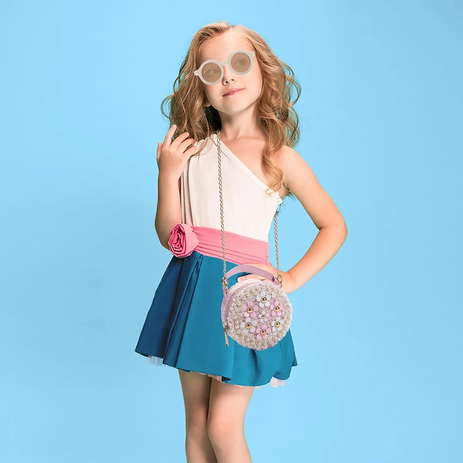 Toddler Purse for Girls Age 2-14, Flower Girl Purse Gift for Christmas