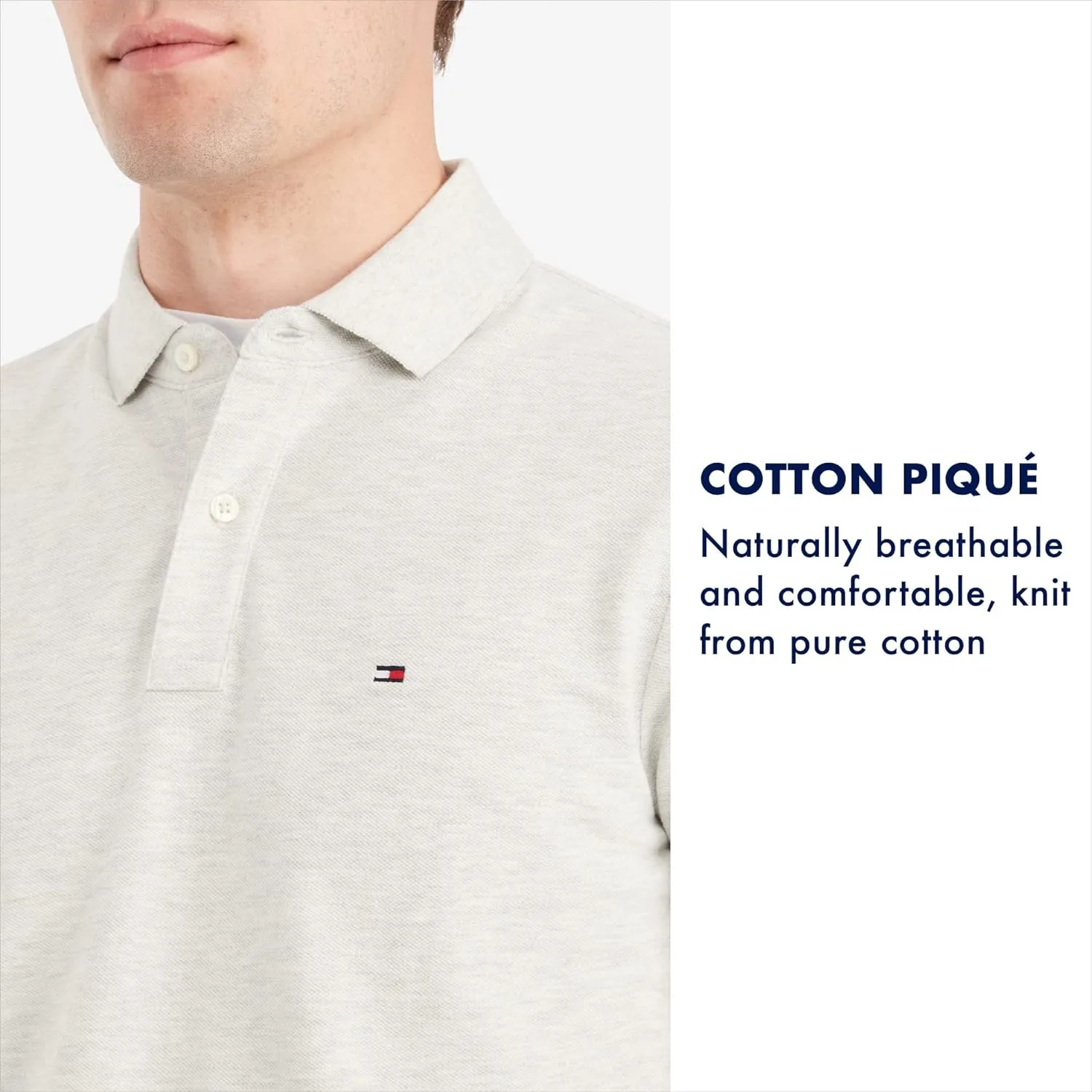 Tommy Hilfiger Men's Short Sleeve Cotton Pique Polo Shirt in Classic Fit