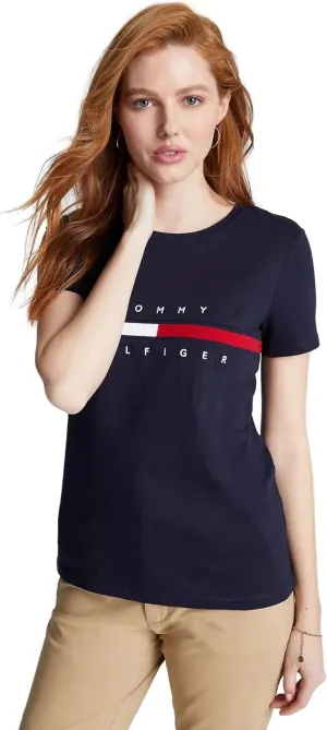 Tommy Hilfiger Women's Performance Cotton T-Shirt – Lightweight Graphic Tees