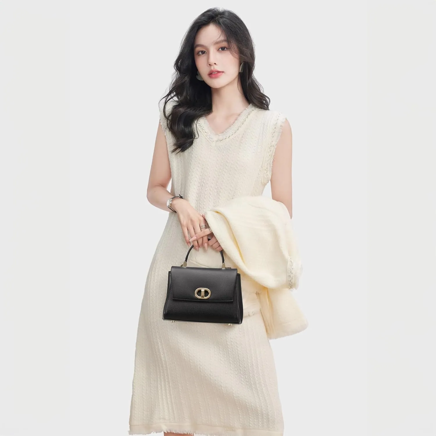 Top Handle Bag Fashion Leather Purses for Women with Multiple Internal Pockets Satchel Bag for Ladies.