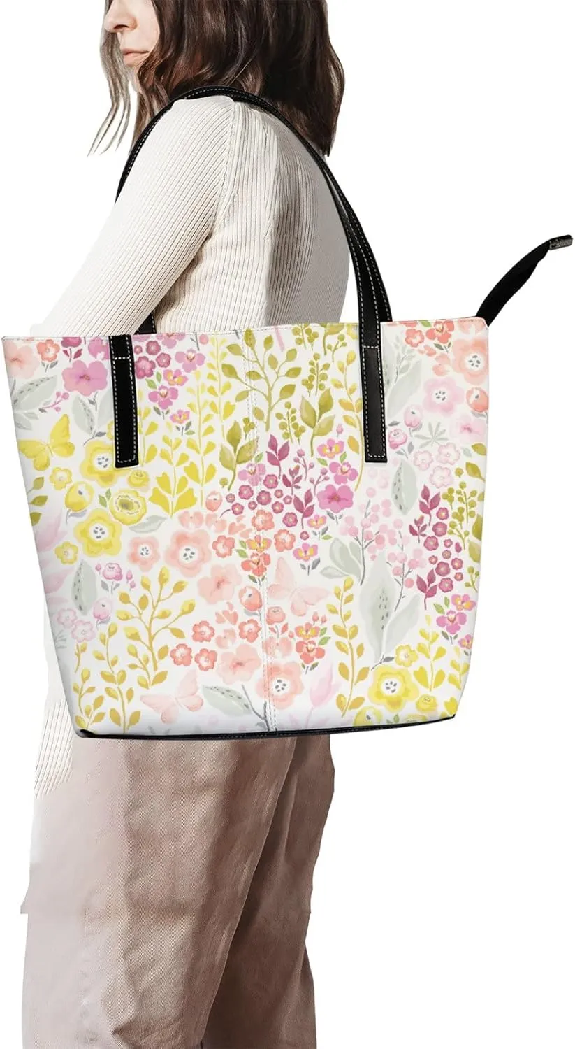 Tote Bag for Women PU Leather Handbags Women's Crossbody Handbags Work Tote Bags for Women Coachbags Tote Bag with Zipper