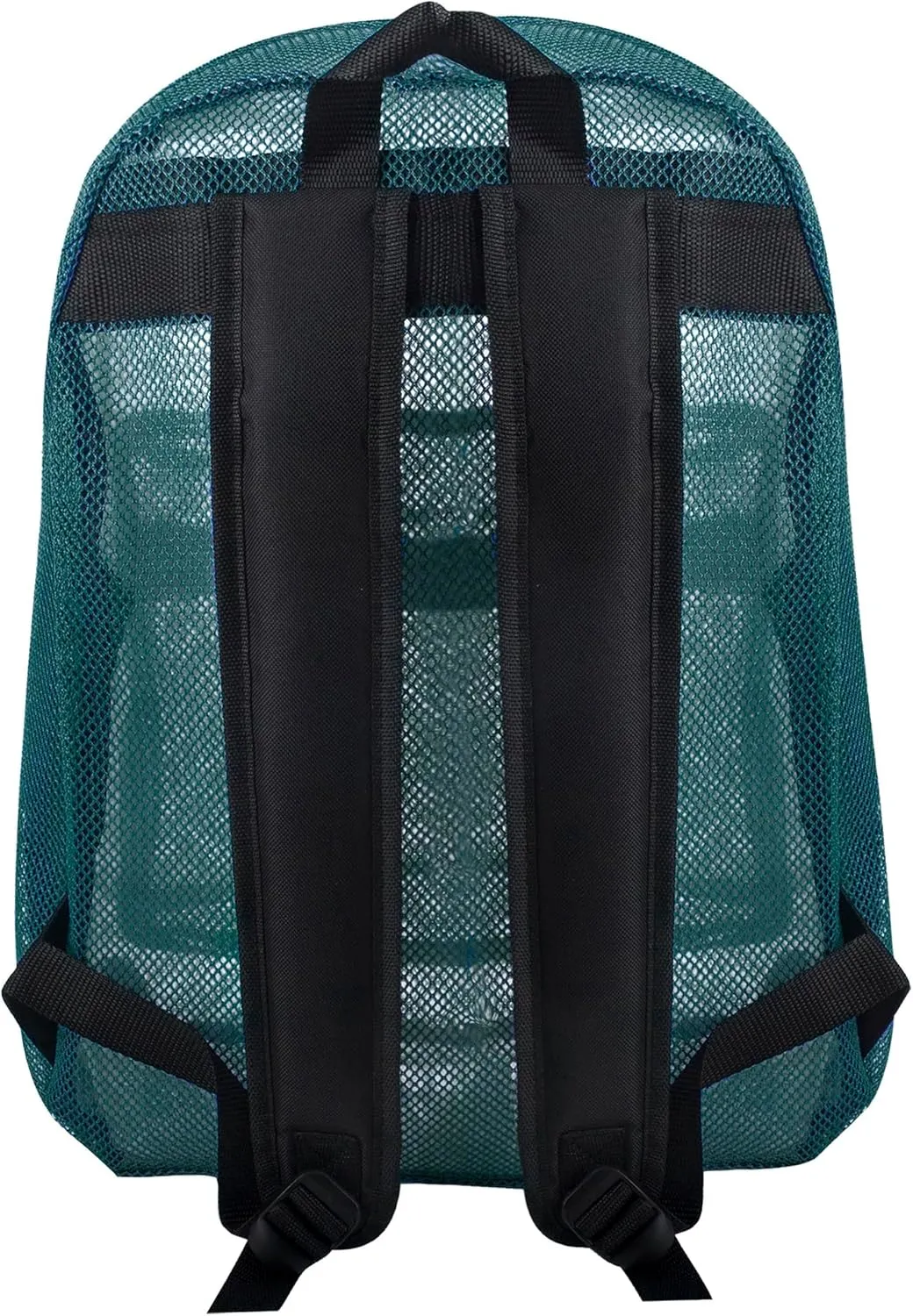 Transparent Mesh Backpacks for School Kids, Beach, Travel - Mesh See Through Backpack with Padded Straps (Green) Large
