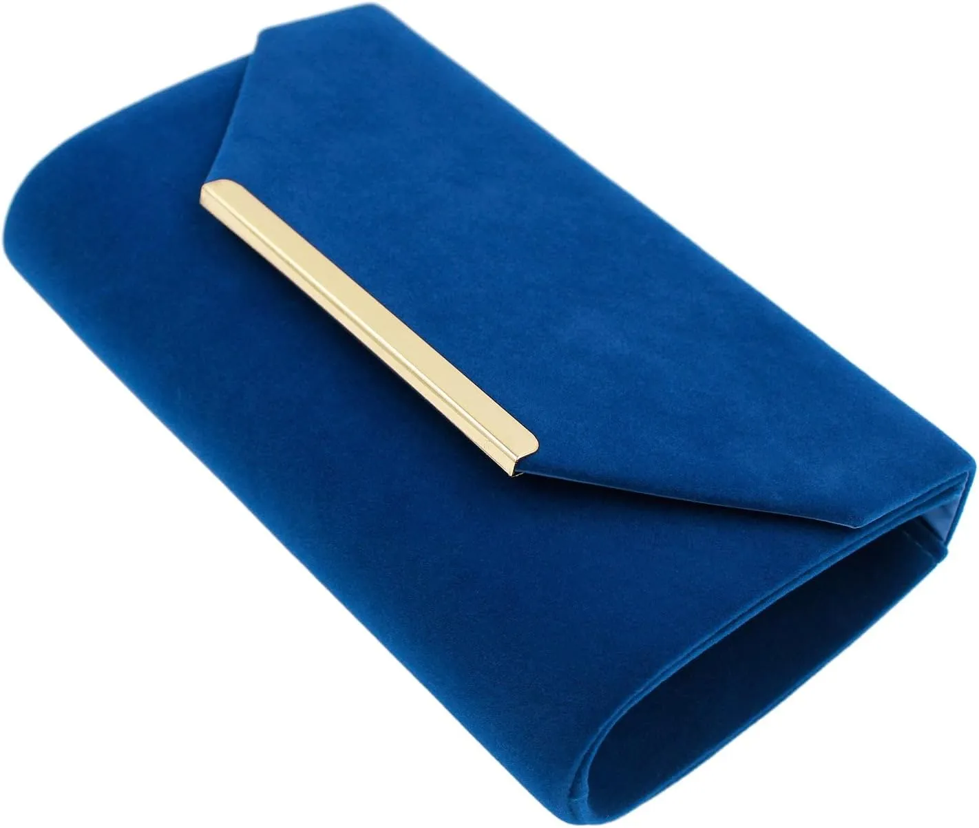 TrendsBlue Elegant Solid Color Velvet Clutch Evening Bag Handbag - Diff Colors