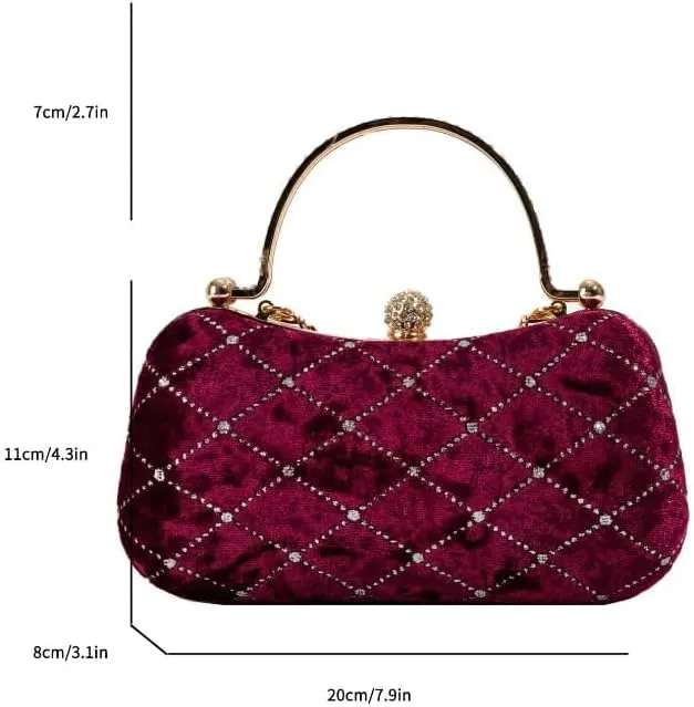 Trendy Evening Purse Velvet CLutch Purse Solid Evening Bag Clutch Purse For Women