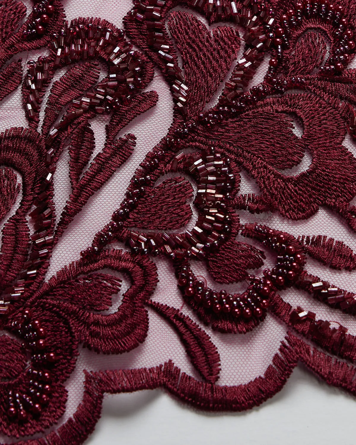 Tulle Lace Fabric Embroidered with Beads & Sequins 100% Polyester 50/52" Wide | Exquisite Fabric