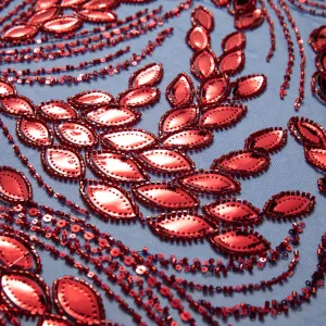 Tulle Lace Fabric Embroidered with Sophisticated Pattern 52" Wide | Exquisite Fabric