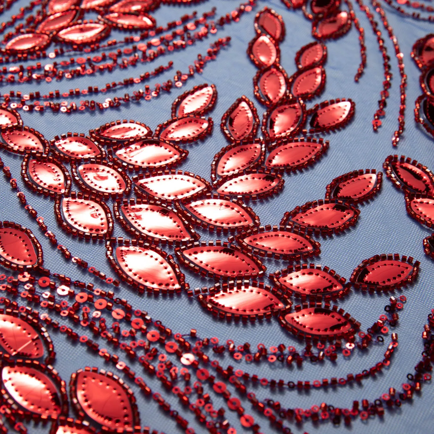 Tulle Lace Fabric Embroidered with Sophisticated Pattern 52" Wide | Exquisite Fabric