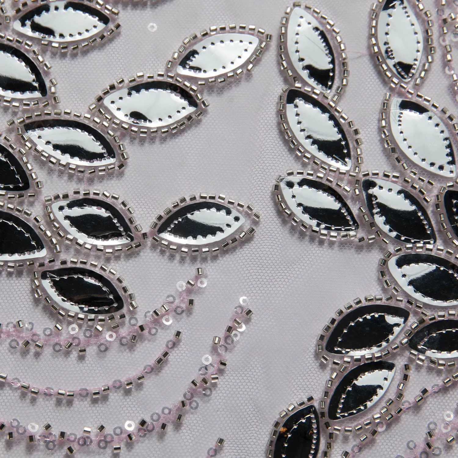 Tulle Lace Fabric Embroidered with Sophisticated Pattern 52" Wide | Exquisite Fabric