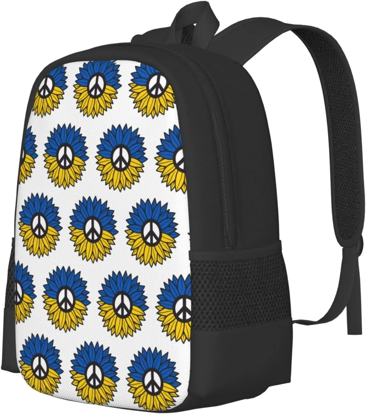 Ukraine Sunflower Flag Casual Backpacks Large Capacity Backpack Laptop Rucksack Sport Daypack Commuter Bags with Adjustable Strap for Traveling Camping