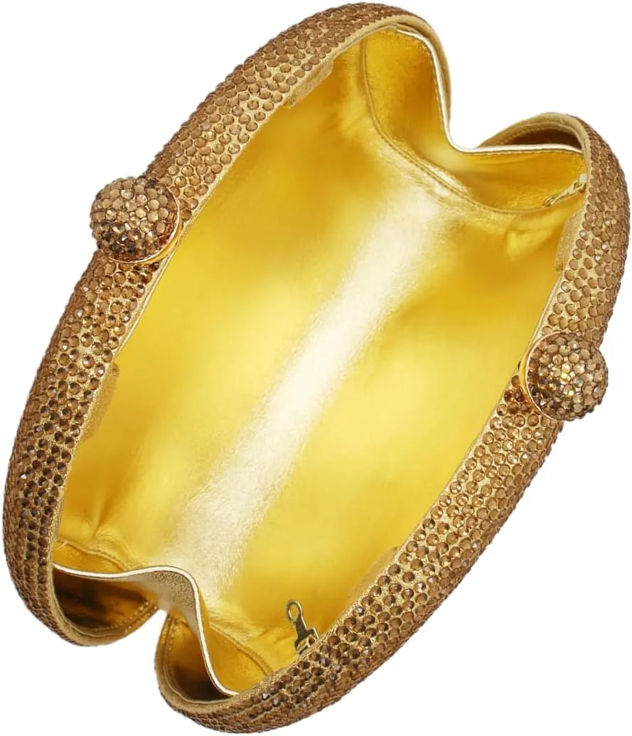 UMREN Women Sparkly Rhinestone Evening Bag Crystal Clutch Purses Glitter Shell Shaped Handbag Wedding Prom Shoulder Bag