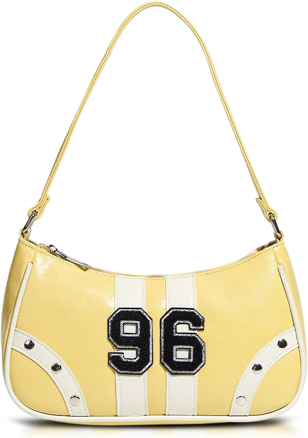 Underarm Bag for Women, Sports Style HandBag, Retro Shoulder Bag, Tote Bag Suitable for Important Occasions, Work, Travel (Yellow)