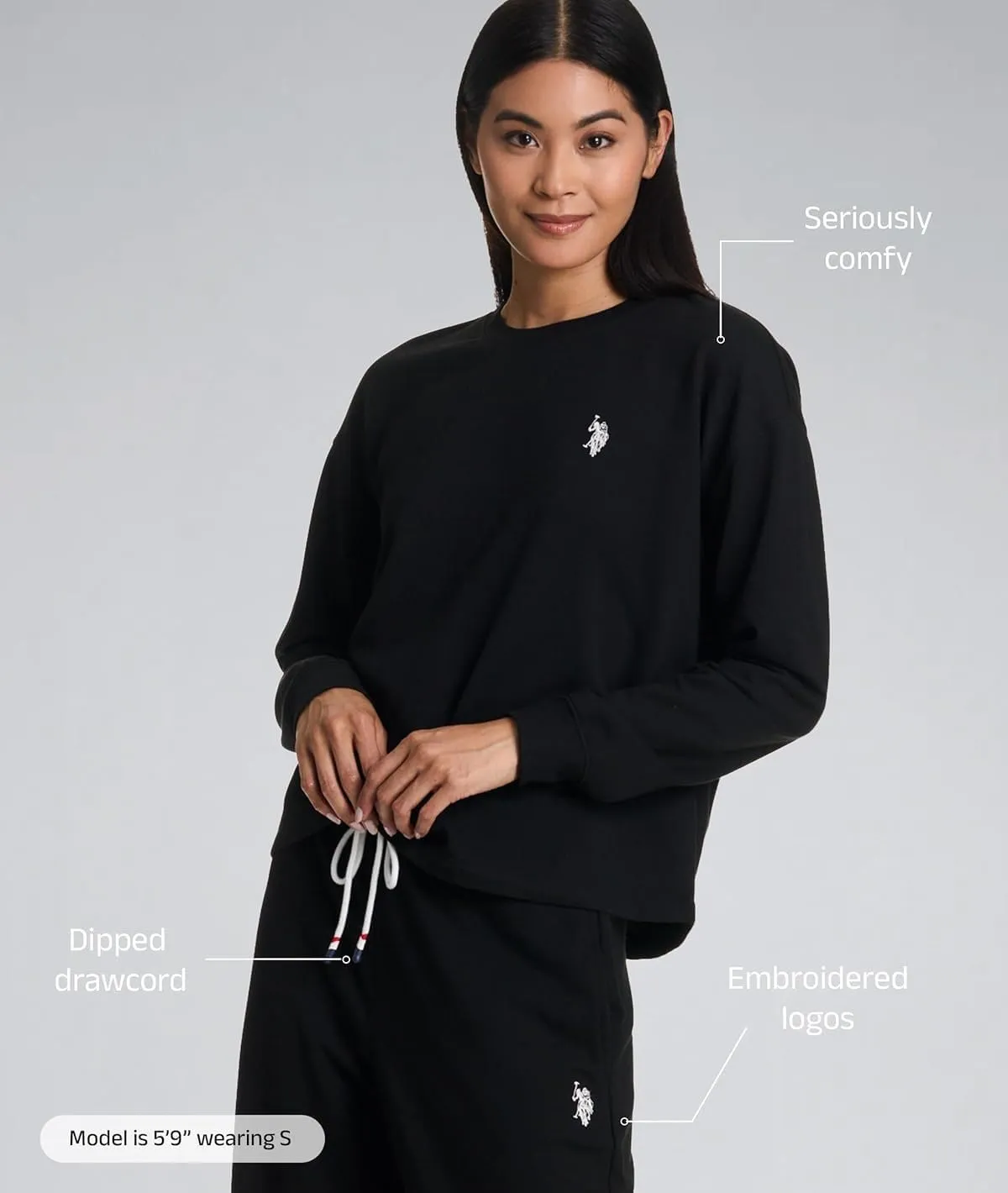 U.S. Polo Assn. Lounge Set Women, Athleisure and Lounge Pajama Sets for Women 2 Piece