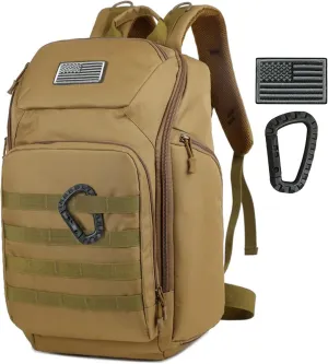 Valinov Tactical Backpack For Men 30L Military Molle Backpacks Army Assault Pack Daypack Hiking Rucksack Bug Out Bag (Tan)