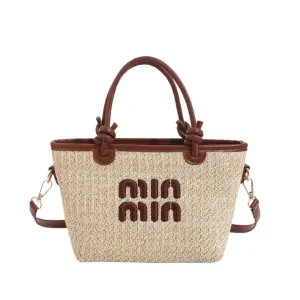 Veloria™ Embroidered Straw Tote